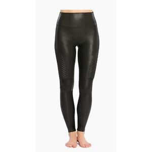 SPANX Faux Leather Moto Leggings Full Length Women’s XL